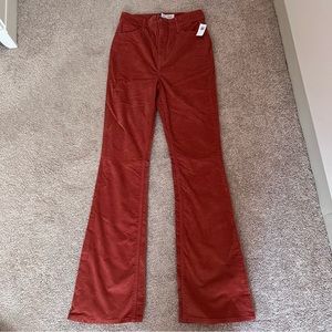Coral Corduroy Flare Leg | TALL SIZE | NWT